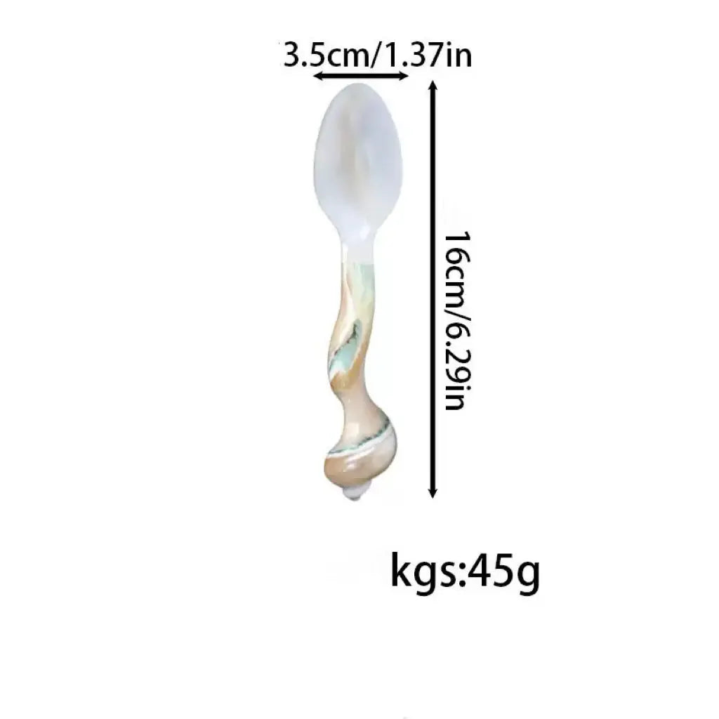 Natural Conch Shell Serving Spoon, Handcrafted Eco Tableware