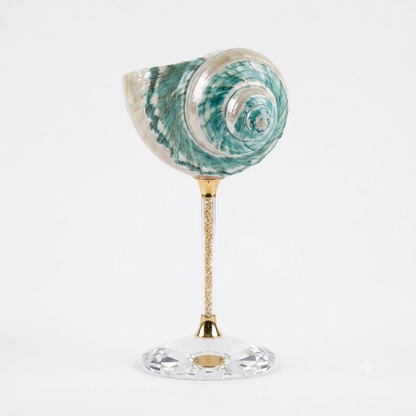 Handcrafted Conch Shell Wine Glass – Coastal Luxury Decor