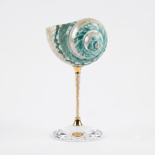 Handcrafted Conch Shell Wine Glass – Coastal Luxury Decor