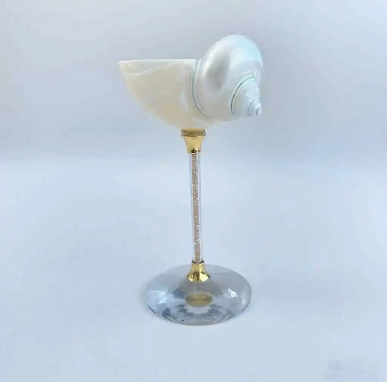 "Magnificent Conch" Deep-Sea Shell Handmade Wine Glass | Decorative Ornament