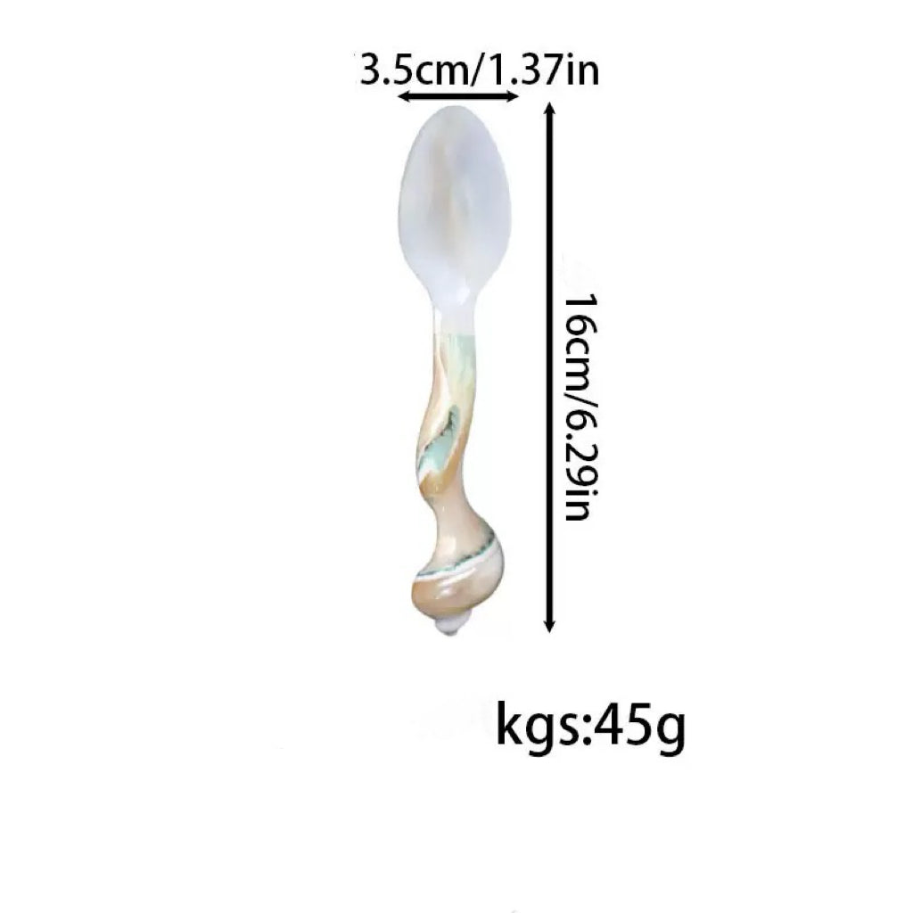 Natural conch dinner spoon 1pc