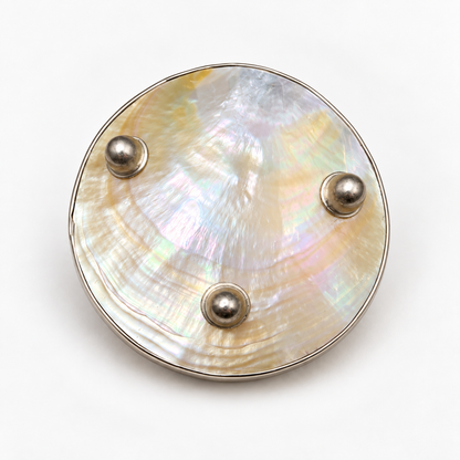 Handcrafted Mother of Pearl Shell Caviar Dish – Gilded Rim